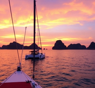 catamaran-coucher de soleil