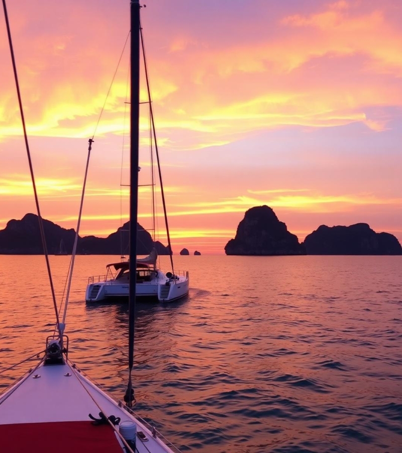 catamaran-coucher de soleil